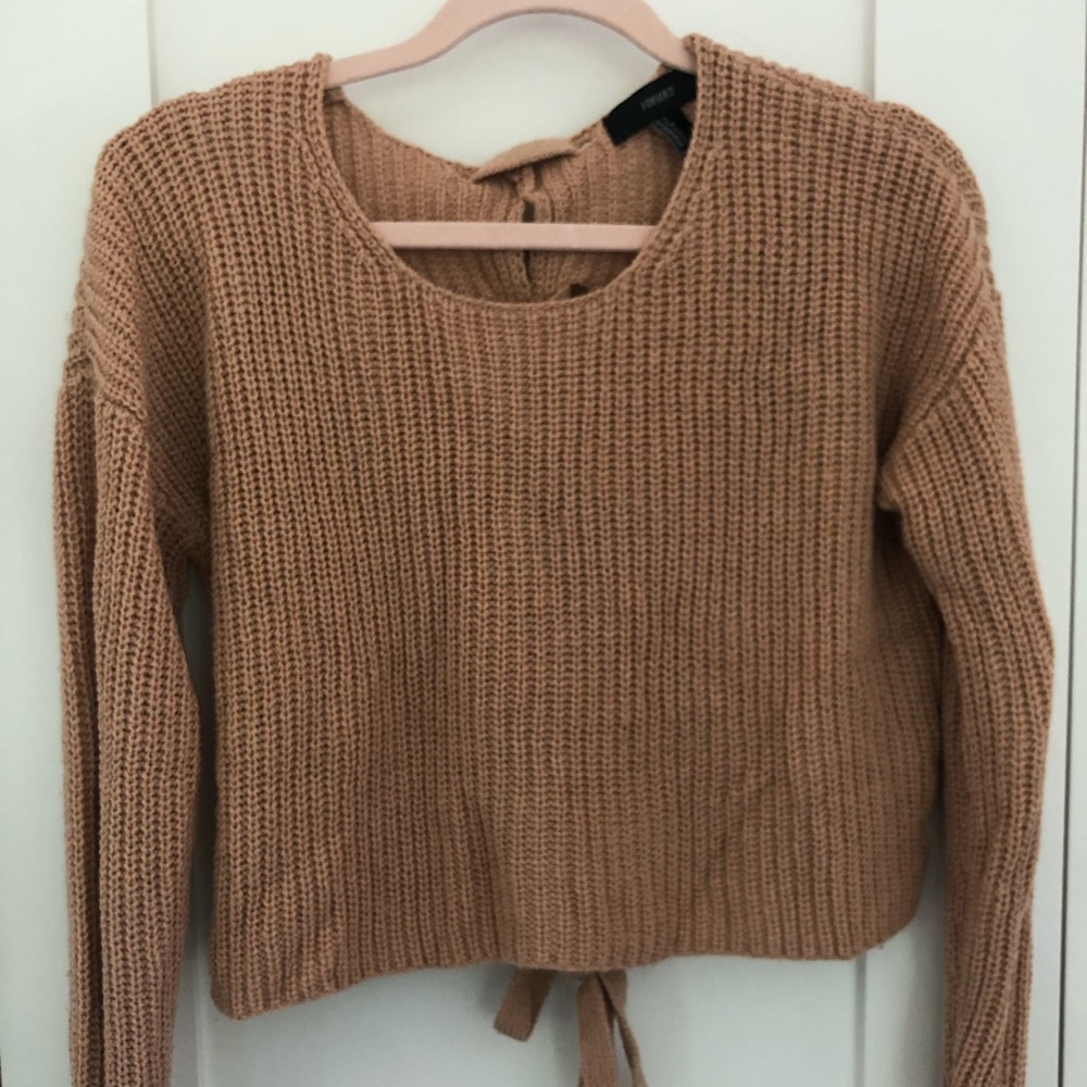 Forever 21 Lace Up Back Sweater